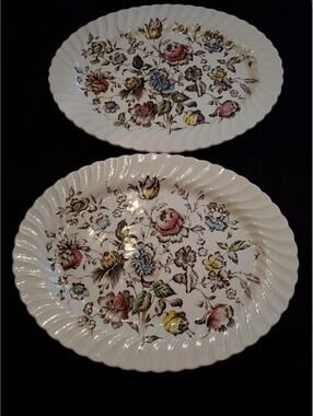 Johnson Brothers Staffordshire Bouquet 14x10 1/2" Oval Platters.$20 Each